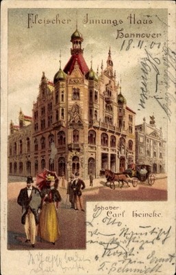 Litho Hannover, Fleischer Innungs Haus - 11606448