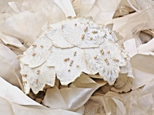 Antique Vintage Wedding Bridal Headpiece Style: White Rose Bud