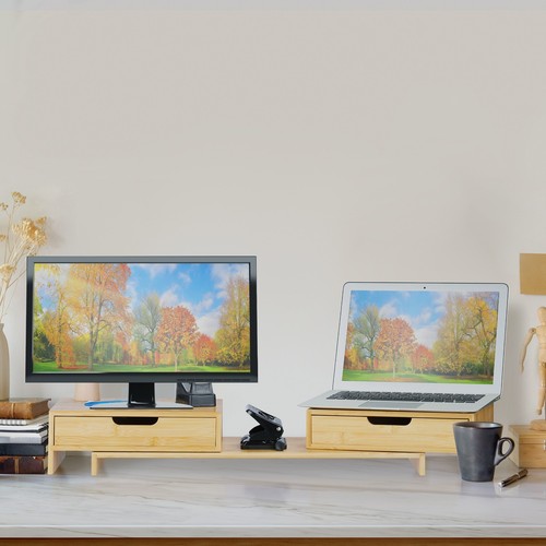 Support de moniteur rehausseur de moniteur support d'écran support de bureau ergonomique - Photo 2/10