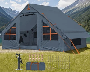 Inflatable Camping Tent for 2-8 People, Easy Setup, 4 Season with Rainfly