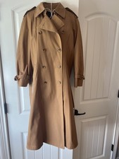 London Fog Women's Vintage Trench Coat Beige Double Breasted Belted Size 4P