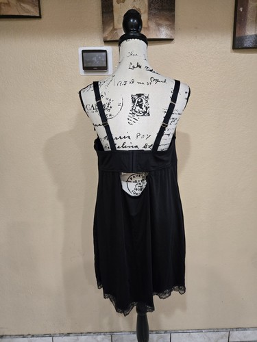 Cacique Black And Animal Print Baby Doll Size 40DDD - Picture 2 of 4