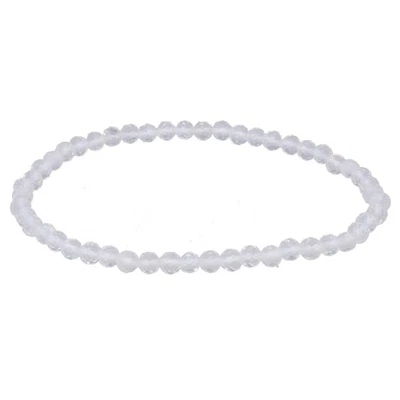 LEBENSQUELLE PLUS Bergkristall | facettiertes Armband | 4 mm