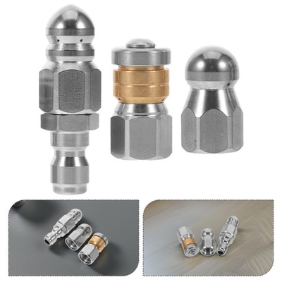 #ad 3pcs Stainless Steel Pressure Washer Nozzle Quick Connect 1 4 Inch for Sewer Jet $25.64