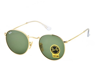 【最終値下げ】【美品】Ray-Ban RB3447 ラウンドG15 グリーン Ray-Ban Sunglasses RB3447 Round Metal Gold Frame Green Classic