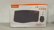 MEETION Wave Ergonomic Keyboard and Mouse Wireless, USB/Bluetooth Wave Ergo Keyb
