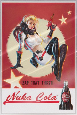 Fallout 4 - Gaming Poster (Nuka Cola Girl - Zap Your Thirst) (LAMINATED)