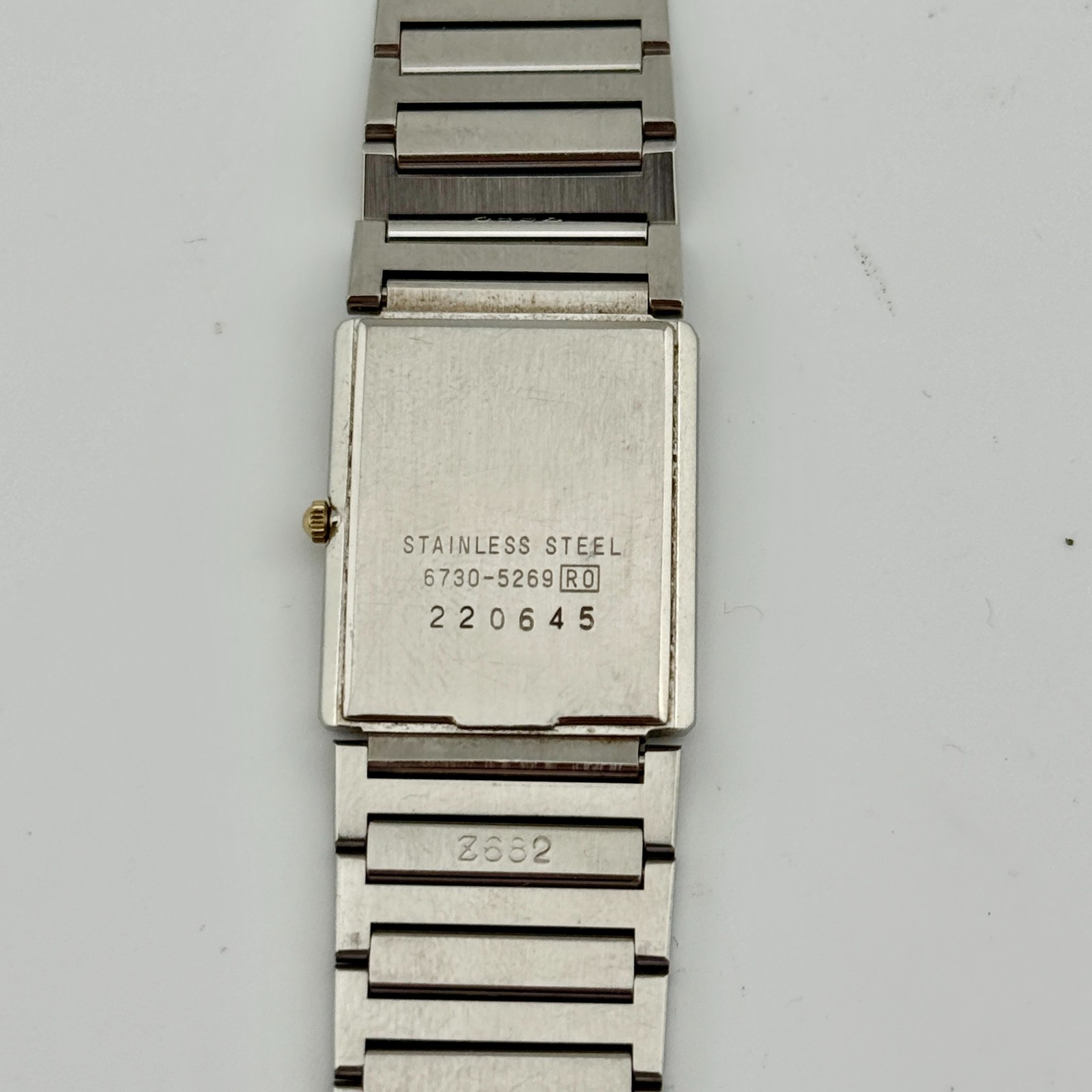 Seiko Lassale Quartz Rectangular Watch, Two-Tone … - image 5