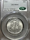 1945 Walking Liberty Half Dollar CACG MS64 BU - 90% Silver -WWII Era MINT STATE