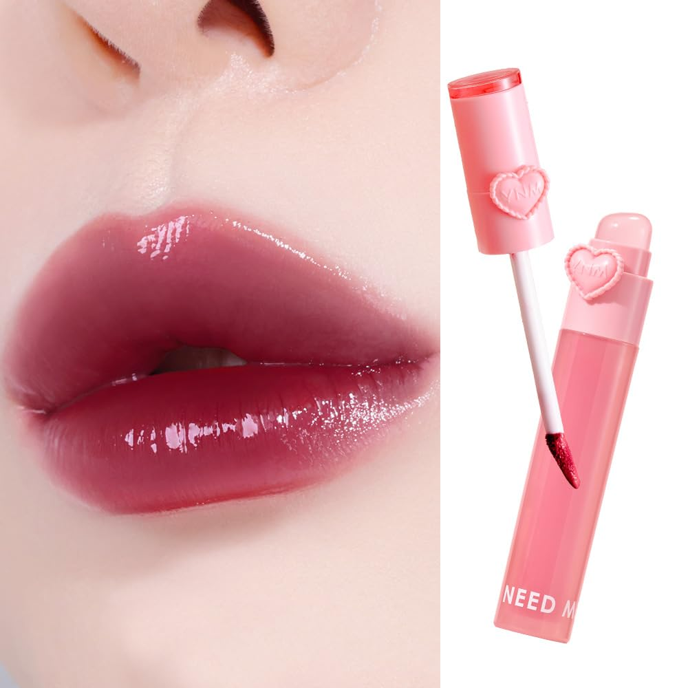 Plum Jelling Heart Tint with Silicone Lip Brush K-Beauty Non-Sticky