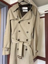 London Fog Maincoat CLASSIC trench coat Mens DBL BREASTED W/ ZIP OUT LINING 42L