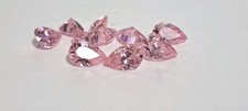 Lot of 10 Pink Pear Shaped 9 x 6mm Loose CZ Stones