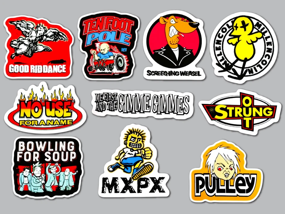 ORACAL Melodic Punk Vinyl Sticker Lot (10 Pack) SET 1 strung out no use for a name mxpx