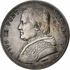 Italien Staaten, PAPAL STATES, Pius IX, 20 Baiocchi, 1861, Rome, Silber, SS+