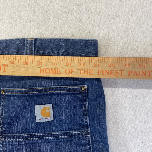Jean Carhartt homme 42x32 coupe décontractée jambe droite robuste flex vêtements de travail denim - Photo 9/13