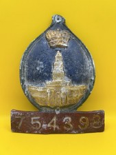 Antique Lead Insurance Painted Fire Plaque Mark: No 754398