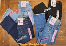 NWT -Seven 7 Women's Tower Straight Crop High-Rise Raw Hem Jean - You Pick