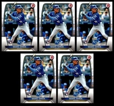 Lot of 5 2023 Bowman #44 Maikel Garcia Kansas City Royals RC