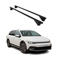 DachträGer GrundtäGer FüR Vw Golf Alltrack 2019-2026 75Kg Metall Schwarz 2 Tlg