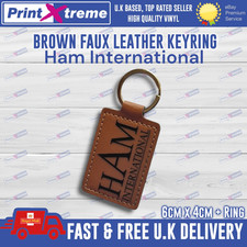 Ham International CB Radio Keyring Faux Leather Laser Etched Handmade UK Gift