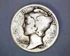 1916  Mercury Head Silver Dime BELOW FINE CDOND. **715-6