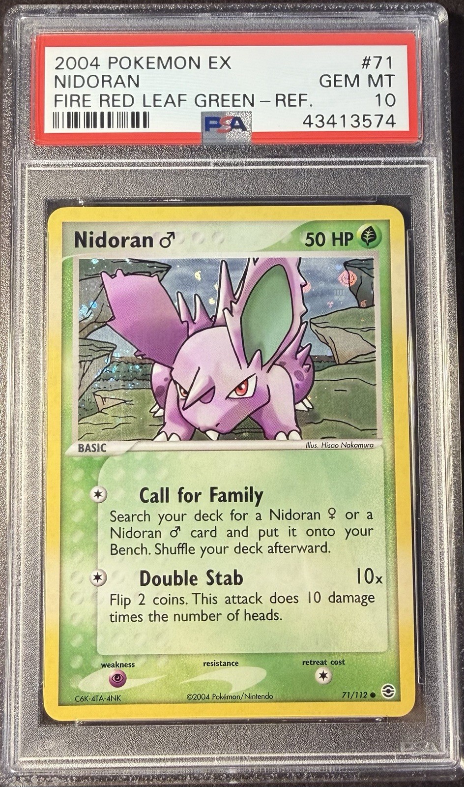 2004 Pokémon EX FireRed & LeafGreen 71 Nidoran Reverse PSA 10 Gem Mint