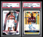 Alexandre Sarr 2x PSA 9-Mint Card Lot-Panini Prizm Pulsar-Topps Chrome Auto (RC)