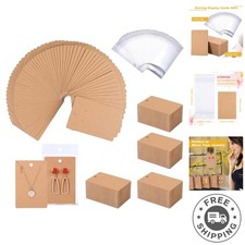 Elegant Earring  Necklace Cards - 500 Pcs Wholesale with Self-Sealing Bags