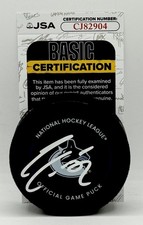 Adam Foote signed Vancouver Canucks Official Game Puck autographed JSA