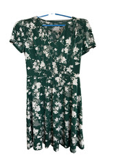Maggy London Dress Size 6 Petite Green Floral