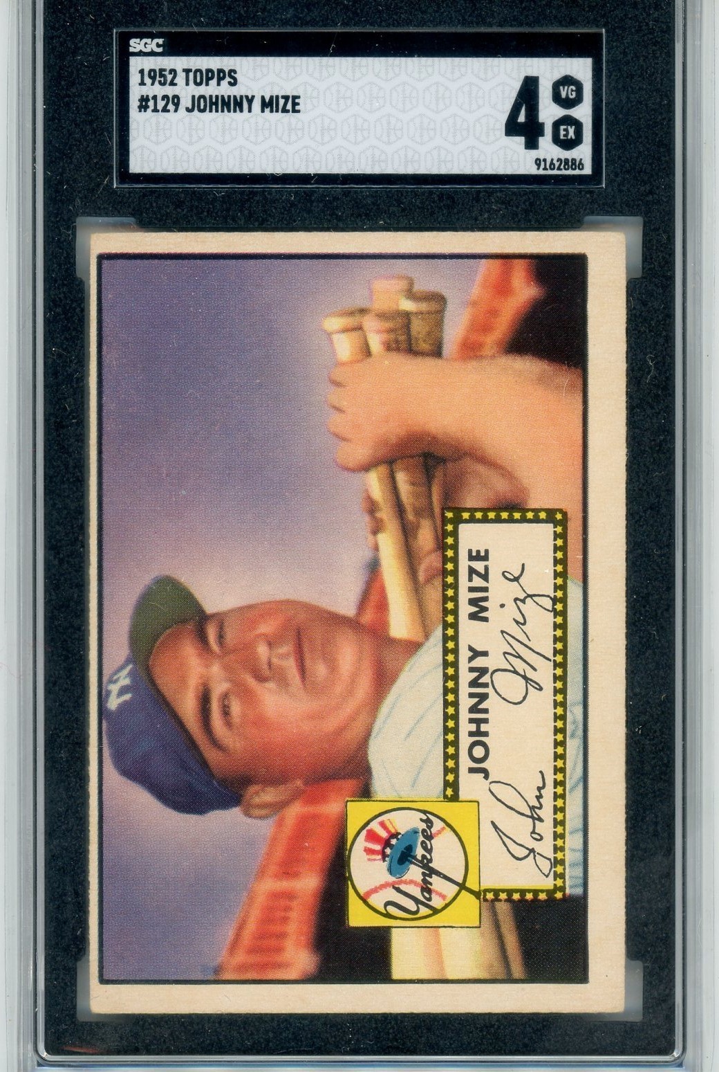 1952 Topps #129 Johnny Mize SGC 4 New York Yankees "Free Shipping"