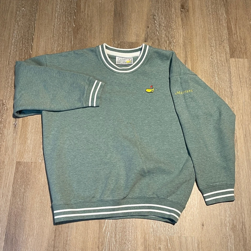 Sudadera De Colección Augusta National Masters Golf Shop Slazenger Cuello Redondo M Verde Usada en Excelente Condición Foto 2 de 4
