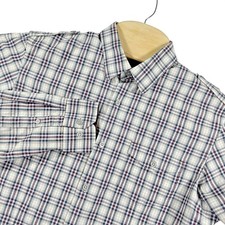 Banana Republic Plaid Button Down Shirt Mens M Long Sleeve Cotton Blend Casual