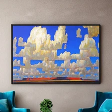 Maynard Dixon Cloud World Canvas/Poster Wall Art - Cloudscape Painting Print