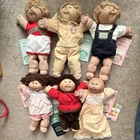 Cabbage Patch Kids Doll Lot of 6 Yarn Hair 1982-1985 w Clothes & Certificates