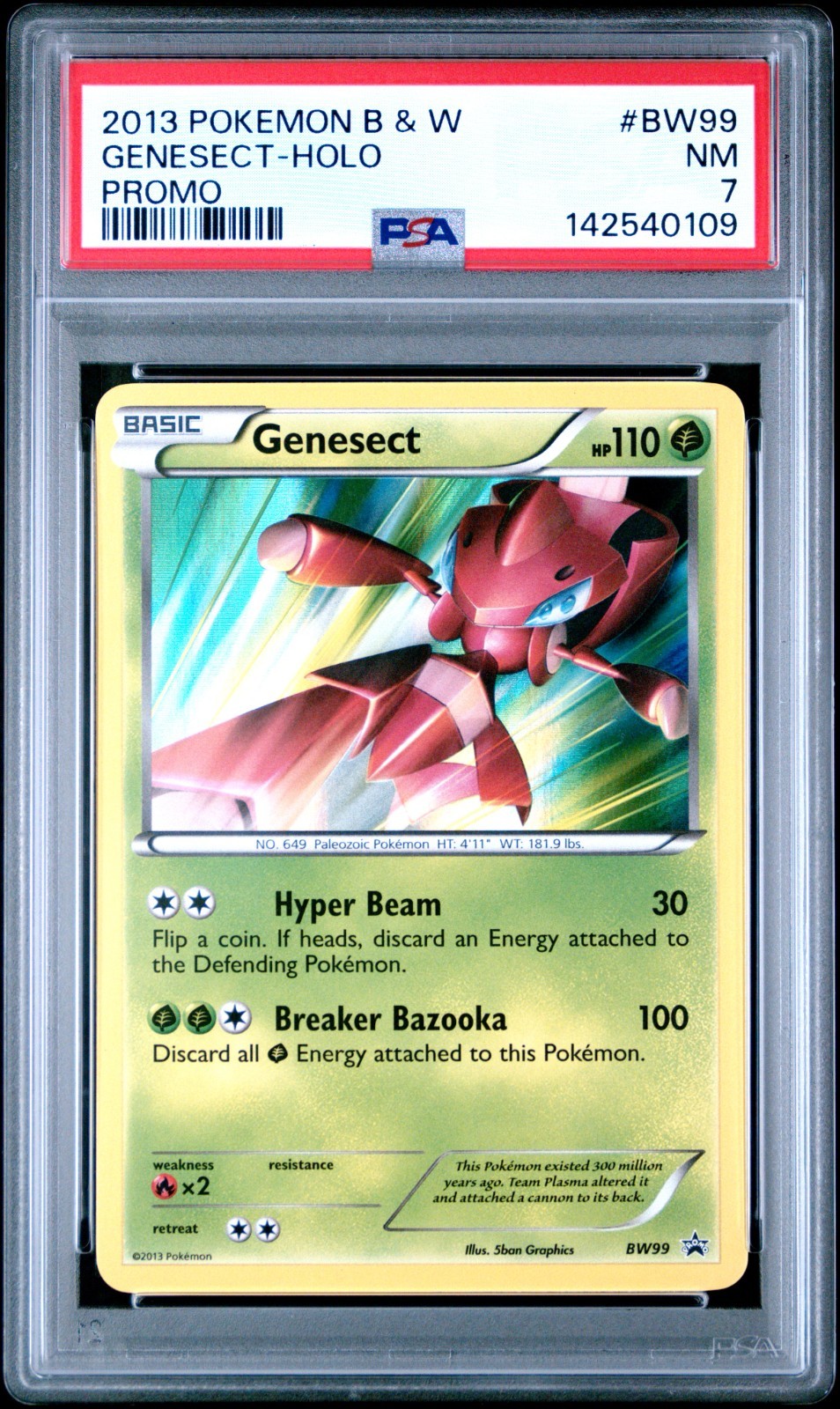 2013 POKEMON BLACK & WHITE PROMO BW99 GENESECT-HOLO