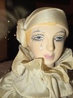 Lovely 18" Handpainted Vintage Bisque Pierrot Collectible Doll — photo 2
