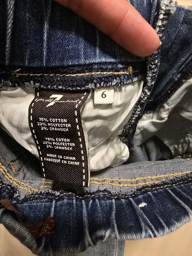 7 for All Mankind Girls Jeans Blue Size 6 - Picture 3 of 5