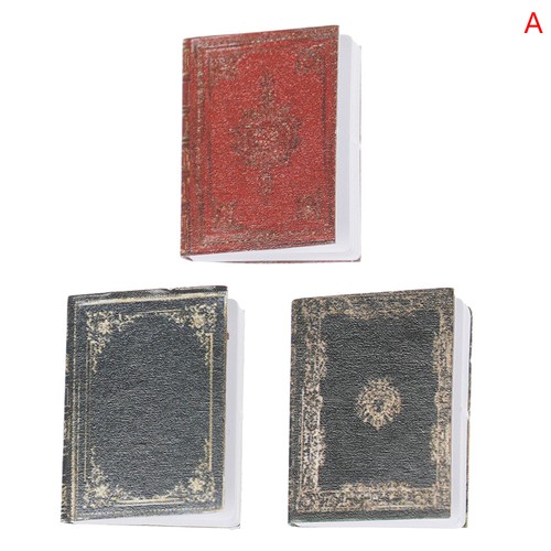 3pcs/set 1:12 Dollhouse Miniature Classical Book Scene Model Accessories Toy GA - Picture 13 of 20