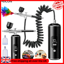 Portable Airbrush with Compressor Mini Spray Gun 0.3mm Rechargeable Set