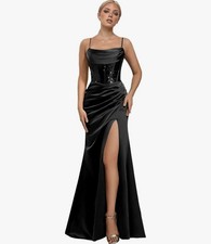 Black Prom Dress with Sequins, Size 9