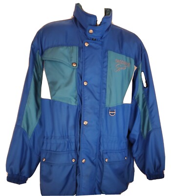 Vtg DESCENTE SPORT Men's Ski Jacket Coat Teal Blue Size XL EUC