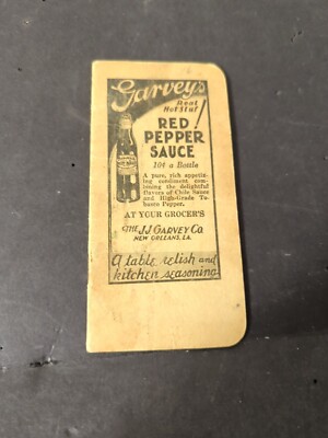 Rare Garvey's Sauce Advertising Booklet J.J. Garvey New Orleans LA Barbeque Hot