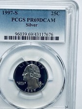 Silver PR 69 Graded 1997 Washington Quarters (1932-1998) for sale