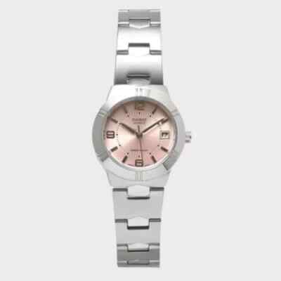 Casio LTP-1241D-4A | Classic Quartz Women's Wrist Watch, Pink Dial, Stainless St