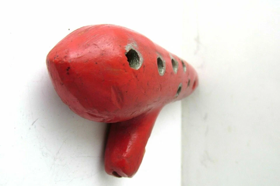Flauta Ocarina Cerámica Esmaltada Original Reliquia Vintage Foto 4 de 4
