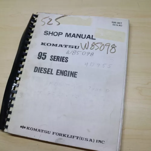 KOMATSU Forklift 95 Series Diesel Engine Service Manual repair overhaul book 
