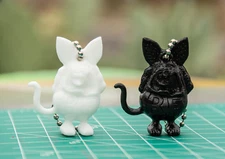 LOT OF 2 RAT FINK KEY CHAIN GUMBALL CHARMS (#2 )  ED "BIG DADDY" ROTH