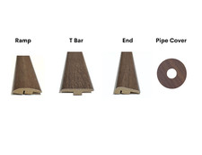 Dark Brown Oak Flooring Accessories Ramp Bar / End Profile / T Bar / Pipe Covers