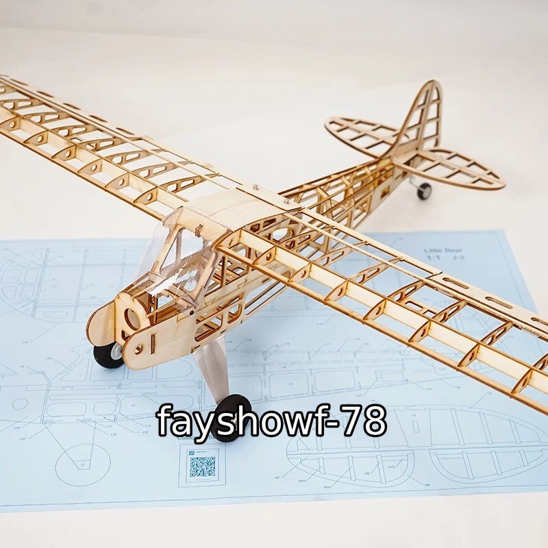 Cub Model Piper J-3 Cub Model Plane Light Wood Fixed Wing Aircraft Assembly Model ...